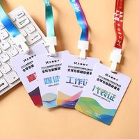 Cartes d'identité VIP, cartes de membre et cartes de visite personnalisées en PVC transparent imprimées en couleur avec cordon, pour la vente en gros