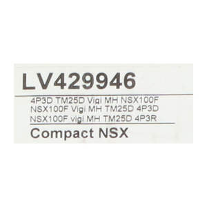 เบรกเกอร์วงจรไฟฟ้าแบบ LV429946 NSX100F nfp ปิดผนึกใหม่ - Product Image 2
