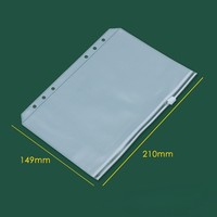 Pochette à fermeture éclair en PVC imperméable de qualité supérieure-Tailles A5 A6 A7 pour documents, fournitures scolaires et de bureau (sac de classement polyvalent)
