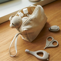 Sac à fermeture éclair en coton pour palettes de fards à paupières, trousse de puériculture, pochette de rangement, pochette personnalisée en coton pour perruques et cheveux avec fermeture éclair