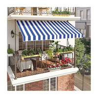 Auvent manuel rétractable moderne pour villa, jardin, balcon, en alliage d'aluminium, sans installation, imperméable et anti-UV