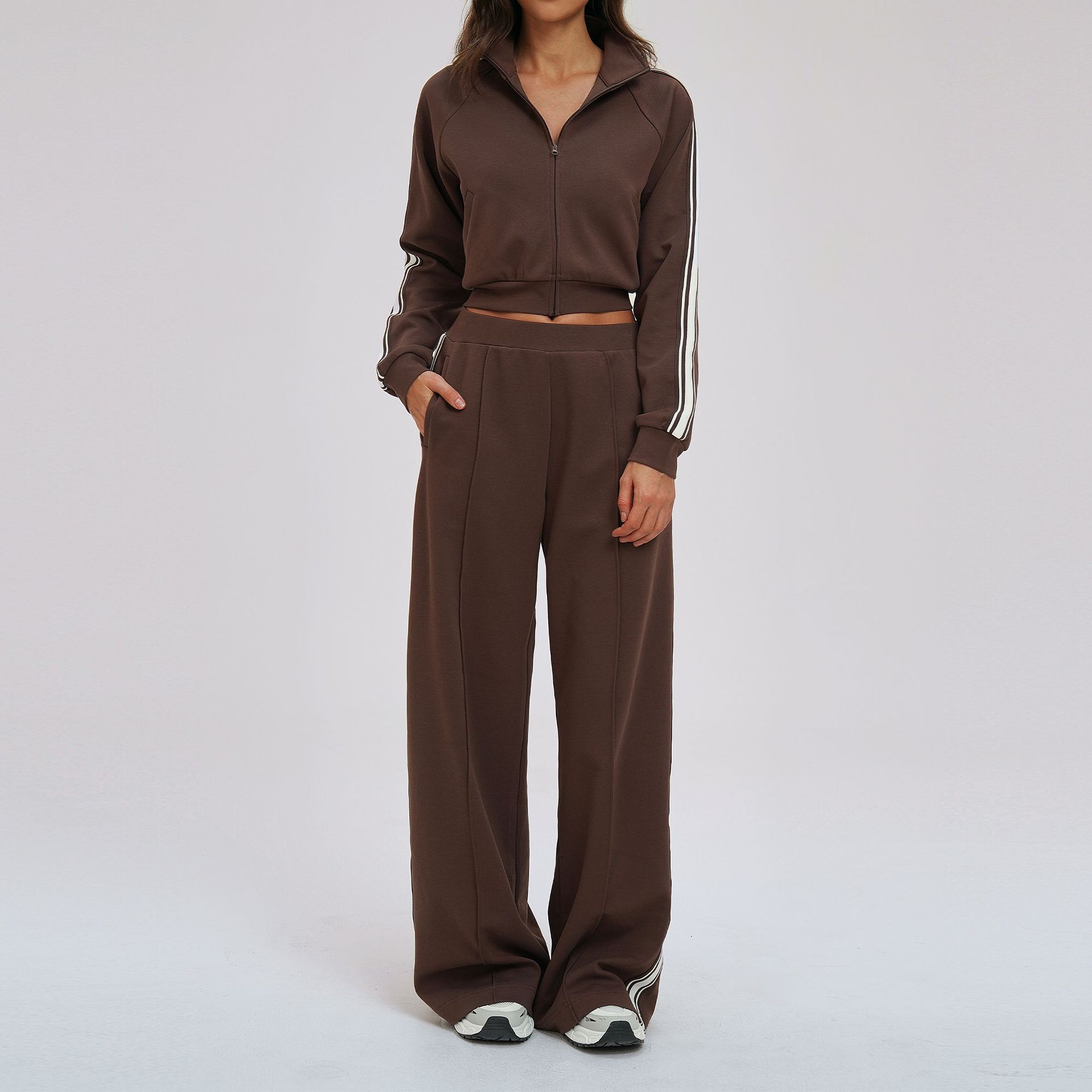 2519 cappotto 2519 pantaloni-marrone caffè