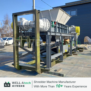 Broyeur métallique à double arbre économique 45+45kW pour coques de voitures, ferraille d'aluminium et seaux en fer - Product Image 3