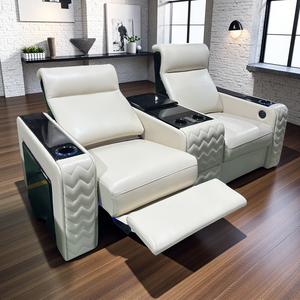 كرسي سينما كهربائي كبير الحجم فاخر ، كرسي مسرح كهربائي من جلد نابا ، أثاث مسرح كهربائي ، وحدة تحكم متوسطة لغرفة المعيشة ، فيلم شهير - Product Image 4