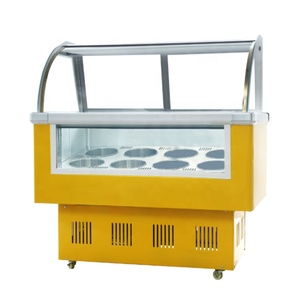 Thương mại trung tâm mua sắm <span class=keywords><strong>Gelato</strong></span> Ice Cream hiển thị tủ đông với 12 chảo - Product Image 3