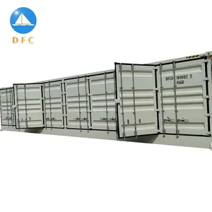 Profesyonel satış Iso büyük kapasiteli kargo konteyneri 40hc özelleştirilmiş çift kapı açık yan konteynerler