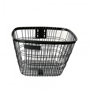 Panier de vélo en acier noir, support de guidon, panier avant pliable pour accessoires de vélo d'étudiant QT-54699 - Product Image 1