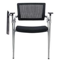 Chaise de formation ergonomique moderne en maille, empilable, avec tableau d'écriture pliable et mobile, idéale pour les bureaux, salles de réunion et salles de formation scolaires