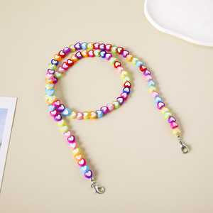 Acrylic Heart Shaped Mask Chain Seven Color Reusable For Children Glasses Care - Product Image 2