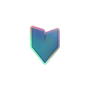 Adesivo Murale Olografico a Forma di Cuore con Design a Tema Robot - Product Image 1