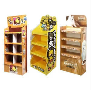定制现代环保纸板，用于POPStand展示架超市广告便携式纸地板托盘零食 - Product Image 4