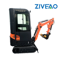 Mini-excavatrice hydraulique agricole ZIVEAO, mini-excavatrice diesel, la plus petite excavatrice de 950 kg, mini-excavatrice de ferme