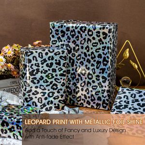 Rollo de Papel de Regalo con Estampado de Leopardo, 46.8 Pies Cuadrados, Papel de Regalo Metálico de Doble Cara para Fiestas de Cumpleaños y Días Festivos - Product Image 6