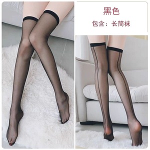 Over The Knee Thigh High Stockings Black Ultra Thin 0D Nylon Transparent For Women - Product Image 4
