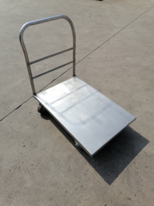 औद्योगिक सामग्री ले जाने वाली धातु संरचना भारी शुल्क प्लेटफार्म डोली किराना गाड़ी ट्रॉली - Product Image 6