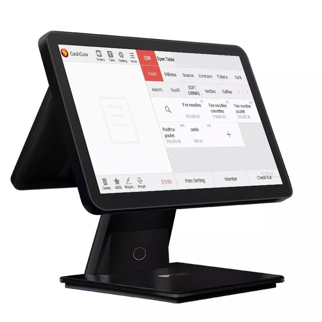15 inch POS Terminal Windows/Android touch screen POS All In One With Dual Display