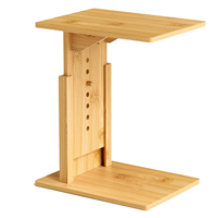 Table console en bambou réglable en hauteur, design minimaliste écologique pour appartement, salon et chambre