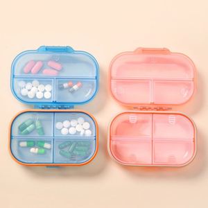 Organisateur de pilules portable à 7 compartiments - Mini boîte à médicaments à double fermeture pour pilules/vitamines, étui à pilules de voyage (multicolore) - Product Image 2