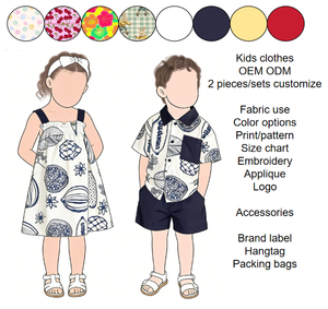 Completo Set Estivo 2026 Personalizzato per Bambini e Bambine, Abiti Casual con Stampa Frutta per Fratello e Sorella, Coordinati in Cotone Misto per Neonati - Product Image 2