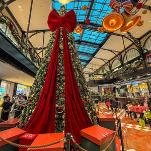 Lazos navideños de terciopelo personalizados, lazo grande con correa colgante para fiesta, decoración de escena de Año Nuevo - Product Image 3