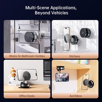 Support de téléphone magnétique Efast en métal pour voiture, ventouse, charge sans fil 15W, rotation à 360° pour tableau de bord et lit, compatible avec les appareils de 4,5 à 6,9 pouces