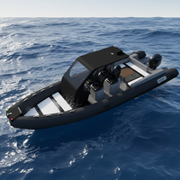 Bateau gonflable de Sport de 25 pieds RHIB 760 en aluminium côtelé Hypalon