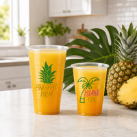 Gobelets en plastique PET transparents pour boissons froides en vrac avec couvercles en dôme, sans BPA, pour bubble tea et smoothies, 12 oz