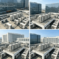Aire Acondicionado Central Multi-split de 90 HP con Compresor Vortex Eléctrico para Uso en Hoteles y Exteriores, Eficiencia Energética Clase A++