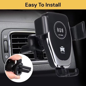 360 °   Soporte Giratorio Inalámbrico para Teléfono de Coche con Carga Rápida de 15W, QC3.0, Ajustable, Flexible, con Sensor de Gravedad - Product Image 2