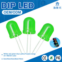 Diodes LED DIP à trou traversant personnalisées en usine, tricolores (rouge-bleu-vert) 10 mm, dimmables, avec garantie de 3 ans, vente en gros