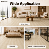 Plancher en vinyle SPC MORLENX Nordic Light Oak, anti-rayures, imperméable, système de clic, noyau rigide, pour bureau, cuisine, hôpital
