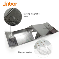 Boîte en carton pliable magnétique recyclable Jinbar avec gaufrage pour verres à vin, emballage de chaussures, logo personnalisé, vente en gros