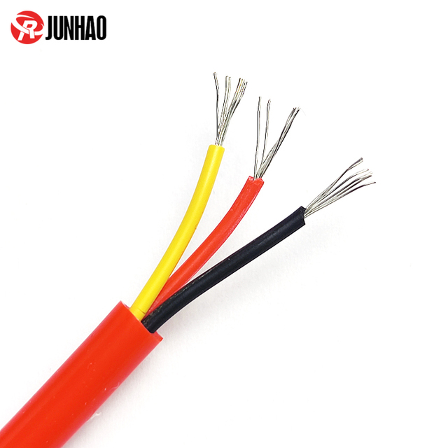 3 Core 24AWG Tinned Copper Stranded Flexible Silicone Rubber Insulated Heat Resistant 300V Cable