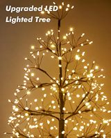 Merry Tree 5FT Warmweiße IP44 Wasserdichte Weihnachtsbaumbeleuchtung mit Timer-Funktion, 2000 LEDs für Innen-/Außen-Feiertagsdekoration