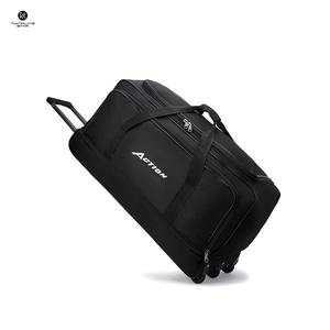 Unisex New Multifunctional 2-<b>Wheel</b> Durable Travel Trolley Luggage Bag <b>Backpack</b> Rucksack Compressible Shoulder Straps - Product Image 2
