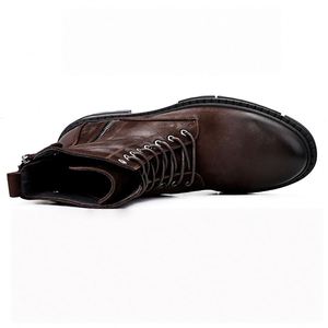 Factory Customized Wholesale Unisex Lace-up Retro Leather Boots High-Quality Designed Autumn Winter Boots - Product Image 5