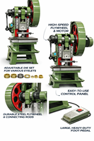 Machine à fabriquer des boutons mécaniques de haute précision avec moteur et pompe pour denim et cuir, certifiée CE