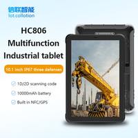 Tableta industrial Android resistente de 10.1 pulgadas con escáner de códigos de barras RFID 1D 2D QR para recopilación de datos