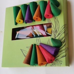 Natural Wood Topflow <b>Backflow</b> <b>Incense</b> Colorful <b>Cone</b> for Essential Oils & Aromatherapy Home Decorate Scented <b>Incense</b> <b>Cone</b> - Product Image 3