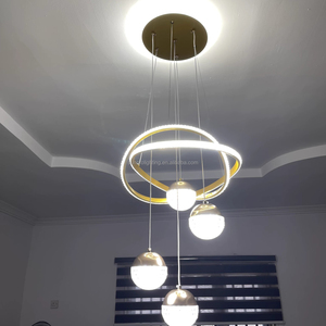 2025 Factory Luxury En Pendant <b>Lighting</b> Fixture 120V-220V 88W TriColor Remote Dimmable Lustre Chandelier for <b>Dining</b> Room - Product Image 4