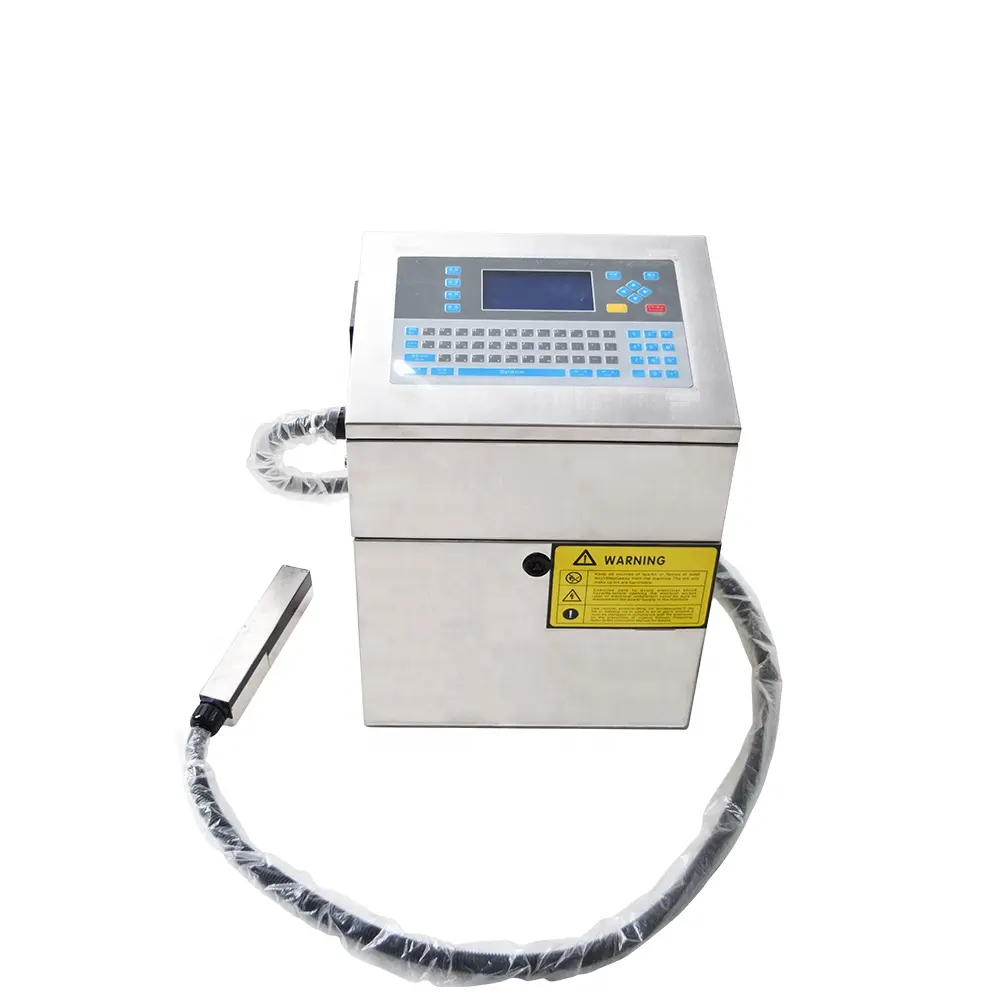 Máquina de impressão de jato de tinta inkjet, máquina impressora automática de data de impressão cij mfg exp on tubo