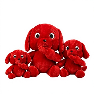 Peluche <span class=keywords><strong>Chien</strong></span> Rouge Malicieux pour Influenceurs, en Polyester et Coton PP, Poupée Amusante avec Doigt d'Honneur, Coussin à Câliner, Pendentif, Cadeau d'<span class=keywords><strong>Anniversaire</strong></span> - Product Image 1