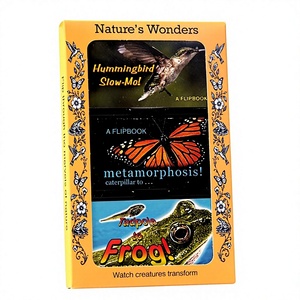 <span class=keywords><strong>Nature</strong></span> Flipbook 3-Pack Enfants 6-12 ans |   Flipbooks d'histoires sur les papillons, les grenouilles et les colibris - Papier rigide imprimé <span class=keywords><strong>de</strong></span> qualité supérieure, éducatif, STEM, science - Product Image 1