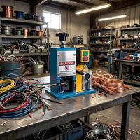 Machine automatique de dénudage de fils de cuivre, machine de dénudage de câbles de 25 mm pour le recyclage du cuivre de rebut THME