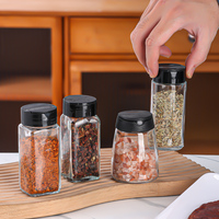 Offre Spéciale 4oz Verre Spice Shaker Bouteille 120ml Clair Carré Herbe Condiments Pot Poivre Assaisonnement Stockage