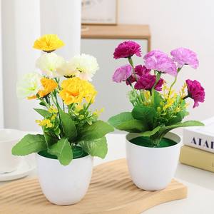 Decoración para el Hogar, Flor Artificial en Maceta Pequeña, Juego <span class=keywords><strong>de</strong></span> Flores Secas Decorativas para Interiores con Bonsái <span class=keywords><strong>de</strong></span> Plástico y Tela <span class=keywords><strong>de</strong></span> Seda - Product Image 2