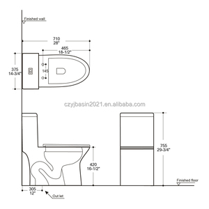 Cupc Certificate Factory Direct Round Commode Washdown <strong>Toilet</strong> Water Closet Ceramic One Piece <strong>Toilet</strong> for Bathroom - Product Image 6