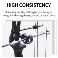 Flèches en carbone pur STARCN Archery 6,2 mm ID, tiges 300/400 Spine, pointes interchangeables pour arc classique et arc à poulies, cible et chasse