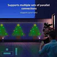 Guirlandes lumineuses LED RGB à rideau, contrôlables par application et télécommande, alimentées par USB, à intensité variable, en PVC, éclairage féerique IP44 pour décoration intérieure