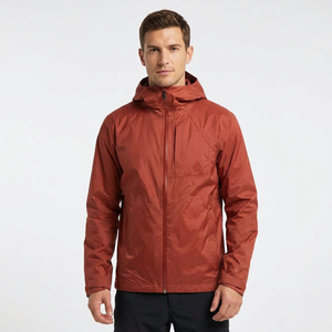 Men's <b>Red</b> <b>Hooded</b> Windproof <b>Jacket</b> Zipper Front Casual Outdoor Autumn outdoor travel <b>jacket</b> Zipper front warm <b>jacket</b> - Product Image 1